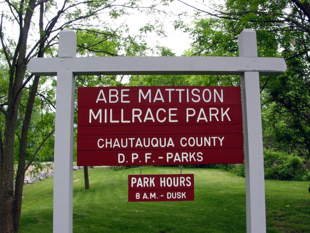 Abe Mattison Millrace Park Sign